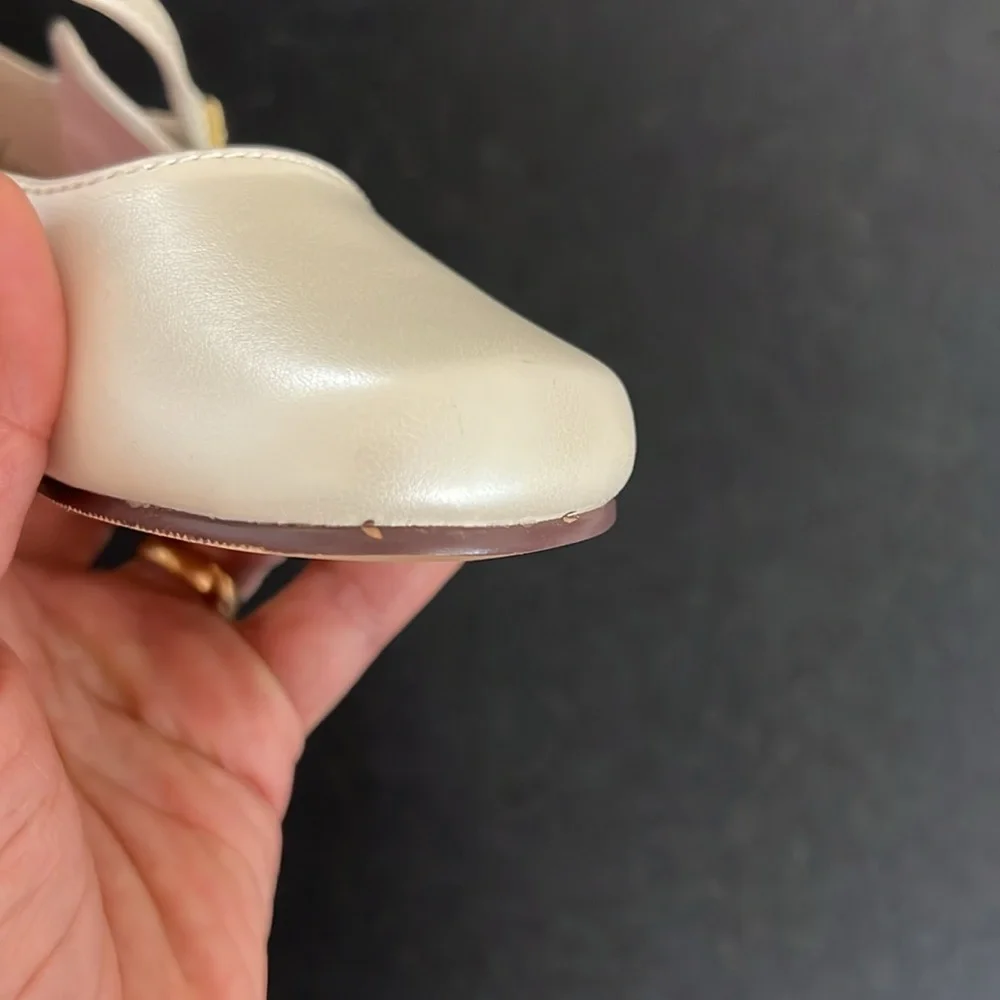 Nina Bonnett Girls beige Leather Shoes size 10.5